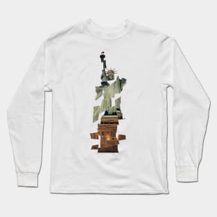 Deformed Statue of Liberty Long Sleeve T-Shirt